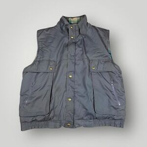 Trails End Vest Mens XL Gray Plaid Lined Insulated Outdoor Workwear Hunting